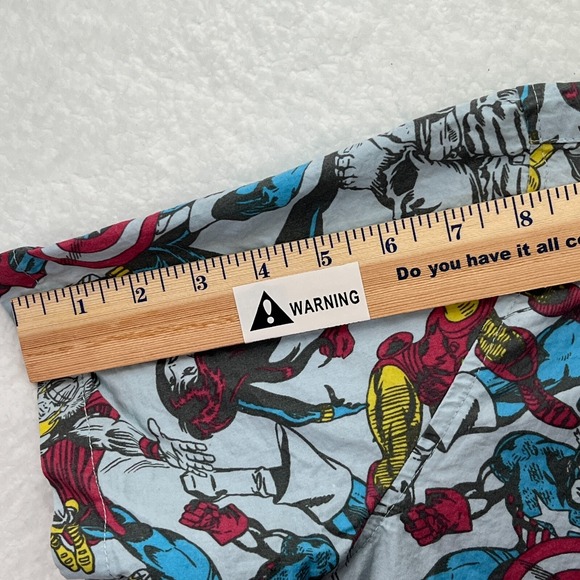 Marvel Comics Vintage Mens Medium Button front shirt Avengers Hulk Iron man - Picture 7 of 8